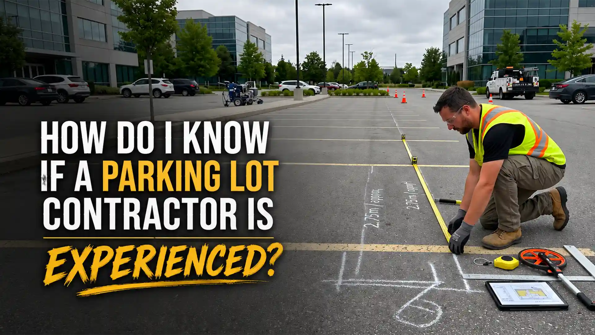 How do I know if a parking lot contractor is experienced?