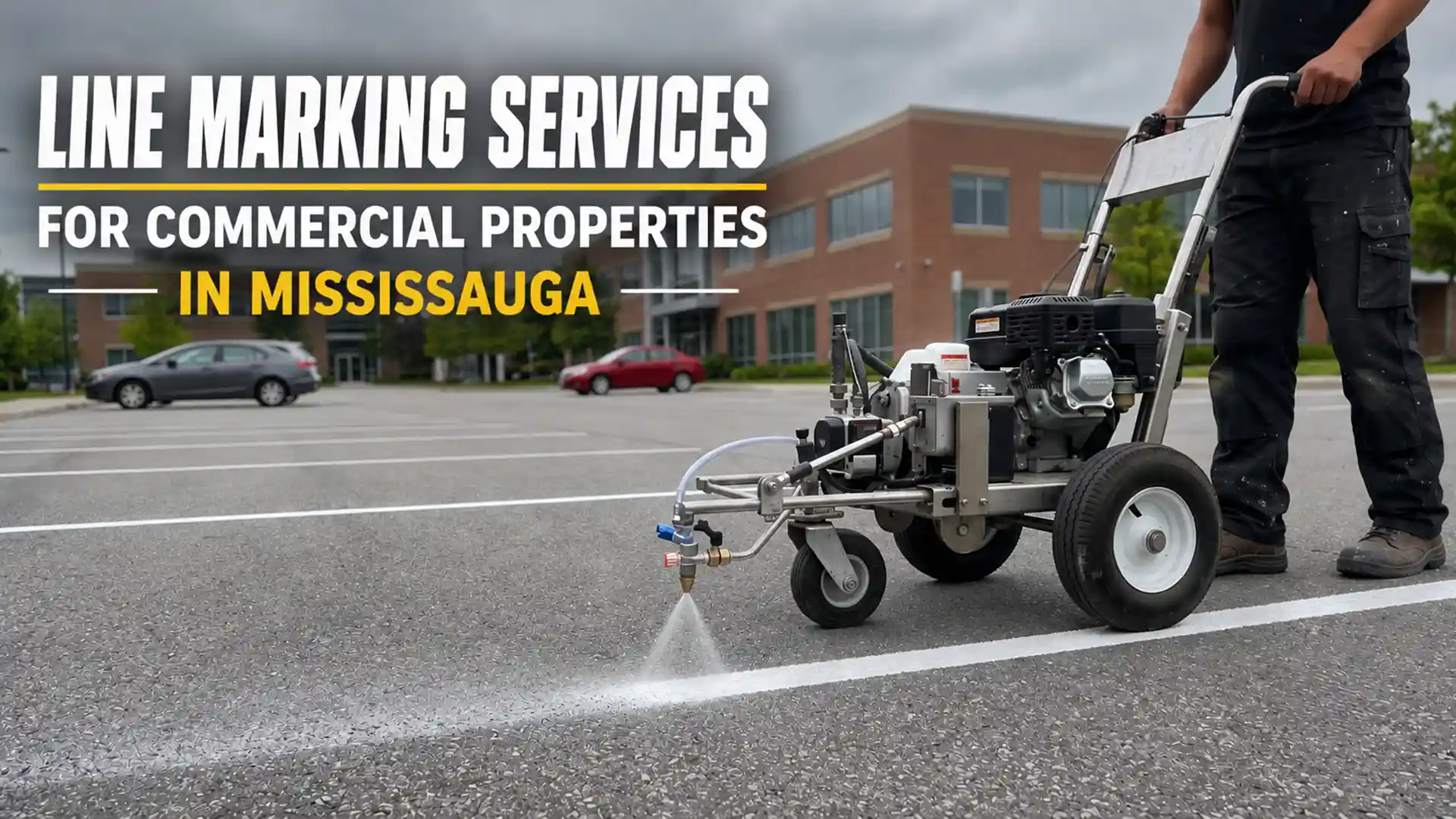Line marking services for commercial properties in Mississauga
