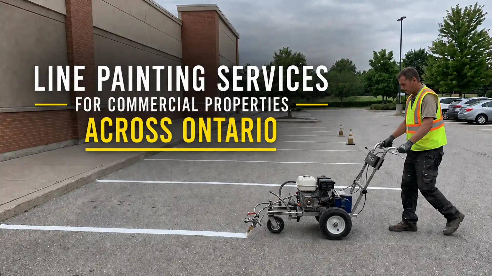 Line painting services for commercial properties across Ontario