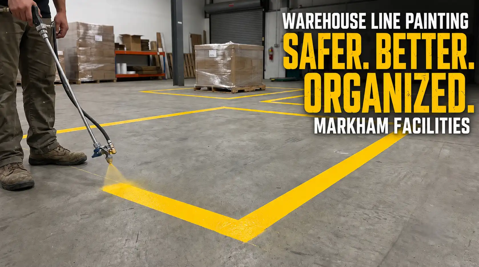 Warehouse line painting for safer, better-organized Markham facilities