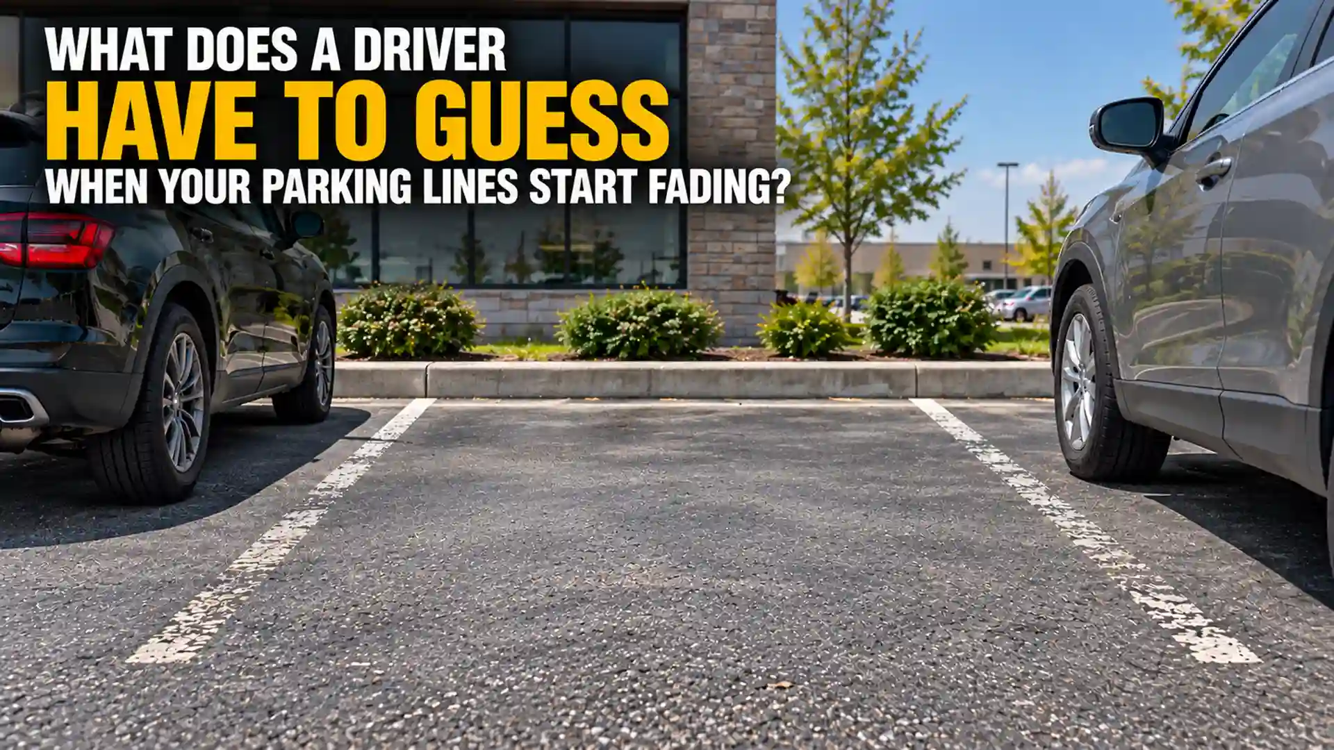 What does a driver have to guess when your parking lines start fading?