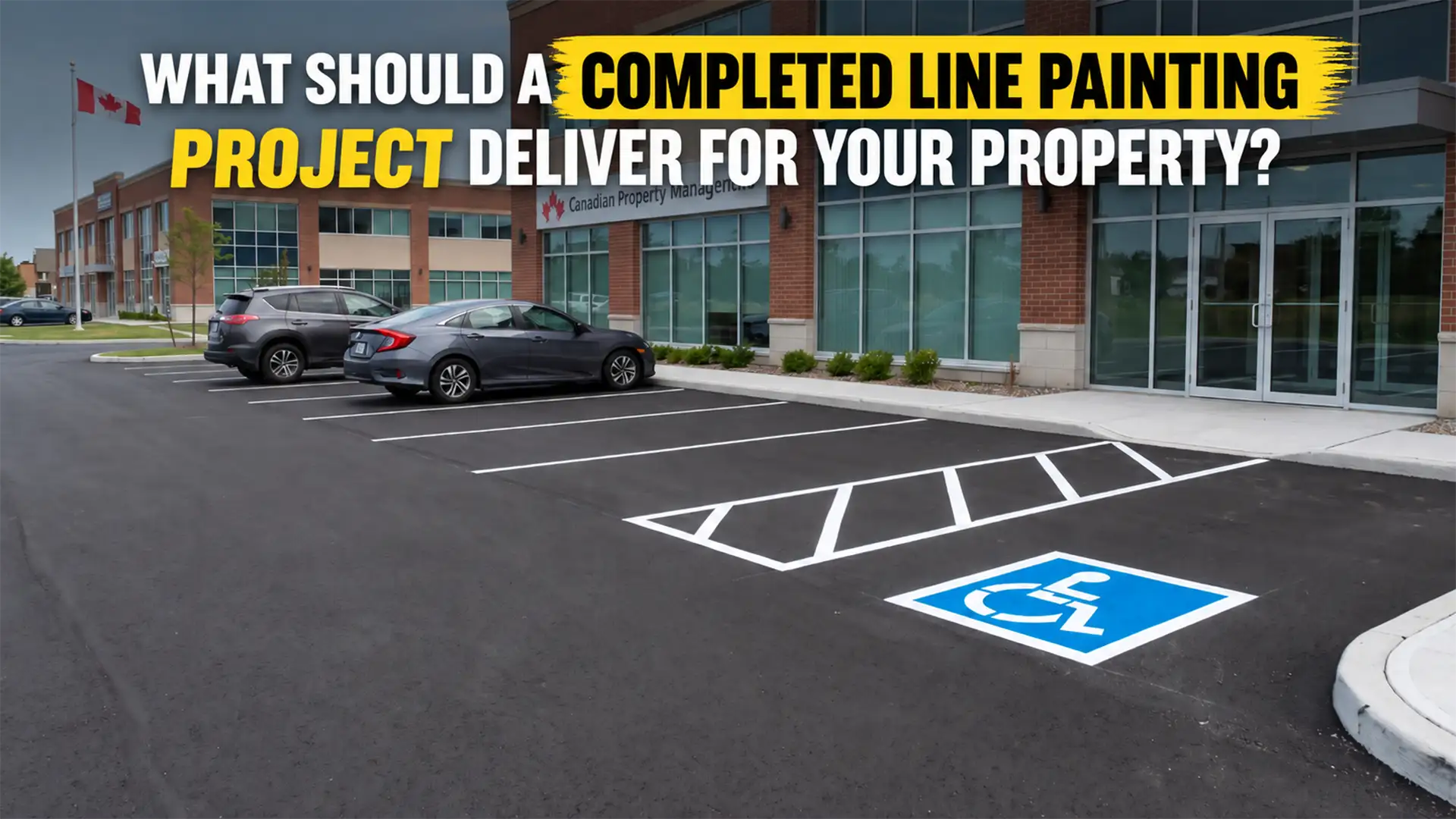 What should a completed line painting project deliver for your property?