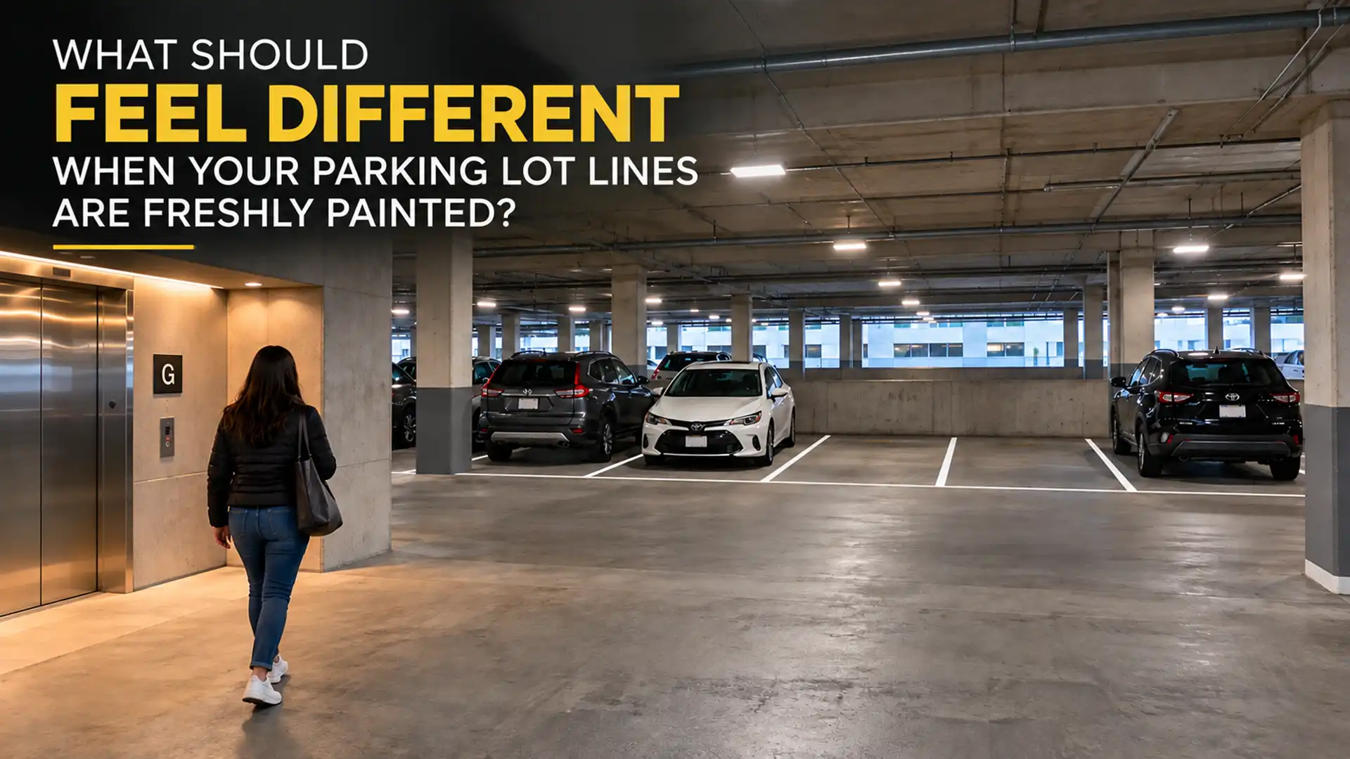 What should feel different when your parking lot lines are freshly painted?