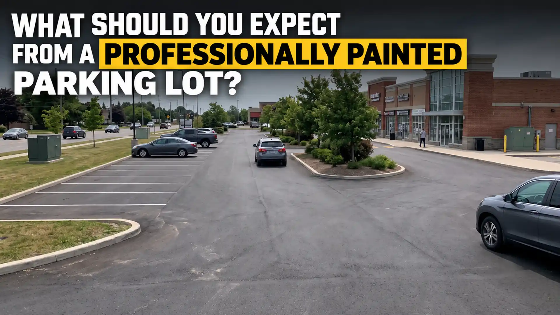 What should you expect from a professionally painted parking lot?