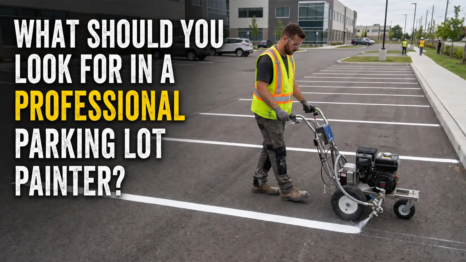 What should you look for in a professional parking lot painter?