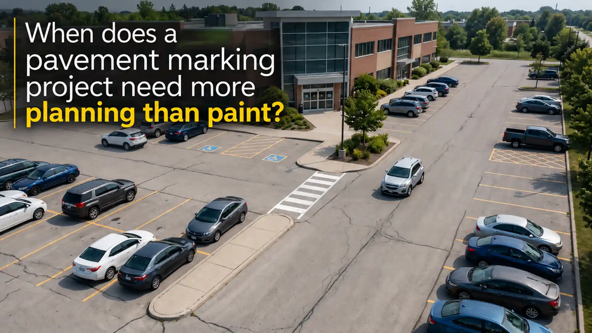 When does a pavement marking project need more planning than paint?